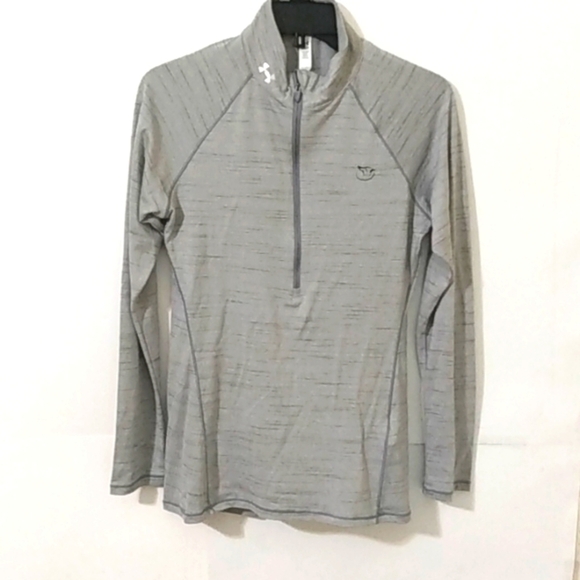 UNDER ARMOUR GRAY LONG SLEEVE FITTED PERFORMANCE TEE SIZE SMALL NWT - Picture 1 of 6
